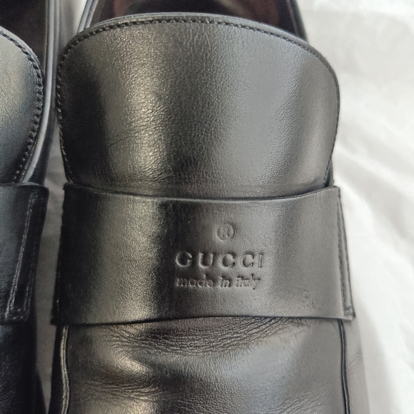 Gucci Logo Mens Leather logo luxury Shoes Loafers size UK 7.5 us 8 - Picture 16 of 16